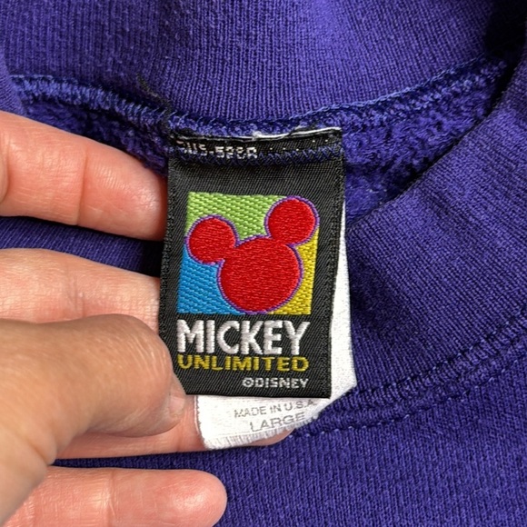 Vintage Mickey Purple Crewneck Sweatshirt Large - Picture 7 of 8